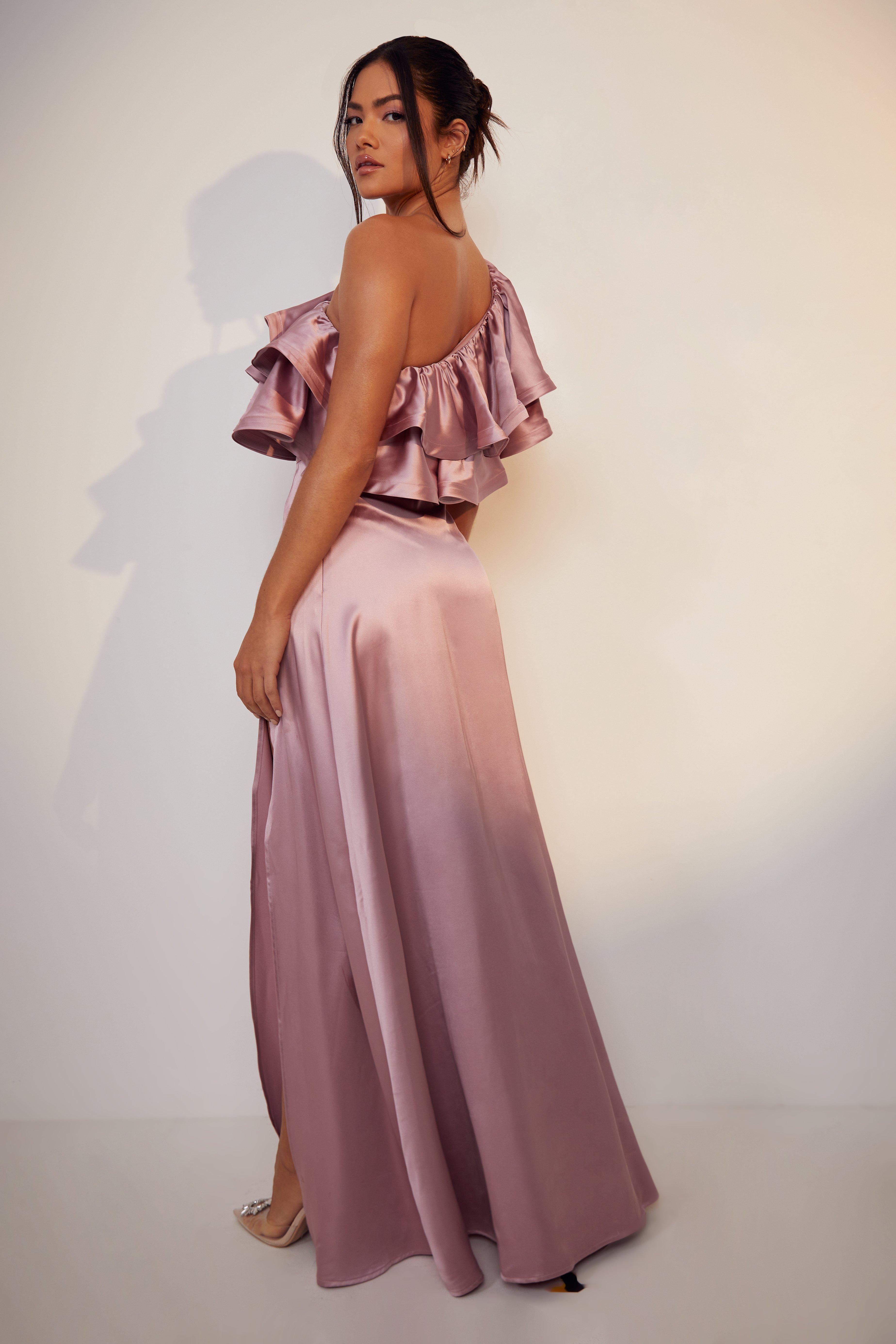 Extreme Frill Detail One Shoulder Maxi Dress boohoo NZ